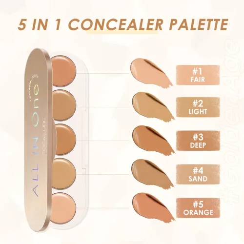 Bảng Che Khuyết Điểm 5 trong 1 FOCALLURE All In One Concealer Palette 01 FA299